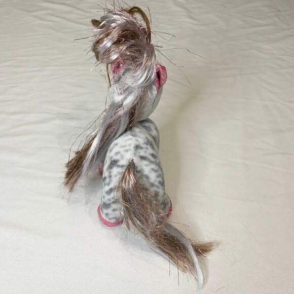 Ty Beanie Boos Cinnamon Unicorn Gray Dappled Pink Glitter Eyes Plush Stuffed - Picture 3 of 12